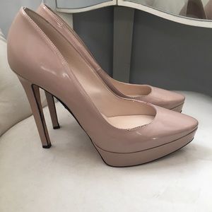 TANIA SPINELLI Italian Nude Patent Pumps